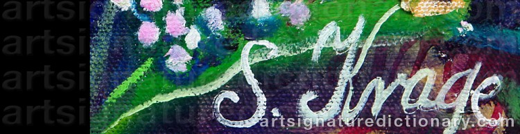 Authentic signature by Susanne KRAGE on  artwork