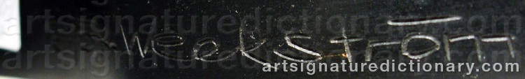 Authentic signature by Björn WECKSTRÖM on artwork