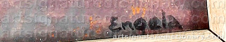 Authentic signature by Johan ENGELA on  artwork