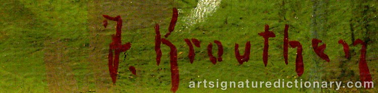 Forged signature of Johan KROUTHÉN