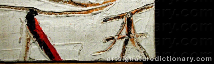 Forged signature of Antoni TAPIES