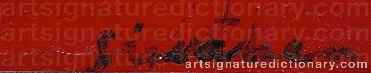 Authentic signature by Jaakko SIEVÄNEN on artwork