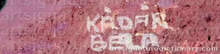 Signature by Béla KÁDÁR