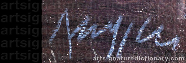 Authentic signature by Piero RUGGERI on  artwork