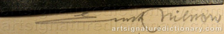 Signature by Ernst NILSSON