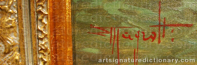 Authentic signature by Ercole MAGROTTI on artwork
