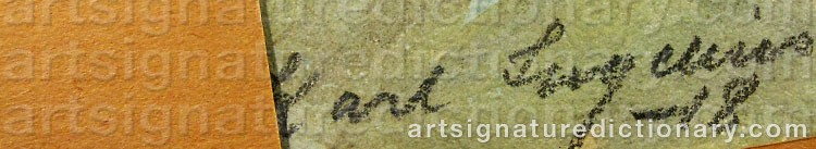 Authentic signature by Karl INGELIUS on artwork