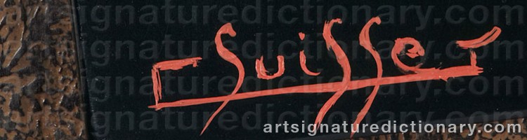 Authentic signature by Gaston SUISSE on Painting/Watercolour artwork