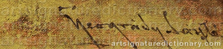 Authentic signature by Laszlo NEOGRADY on artwork