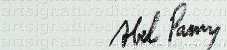 Authentic signature by Abel Pfeffermann PANN on  artwork
