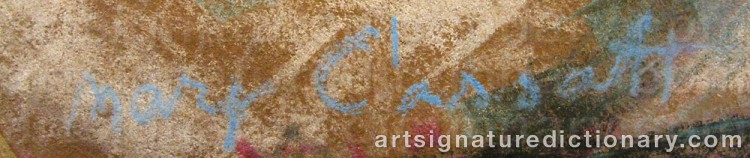 Forged signature of Mary Stevenson CASSATT
