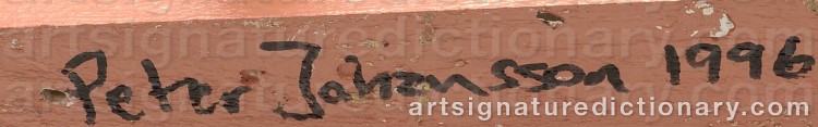 Authentic signature by Peter JOHANSSON on Object artwork