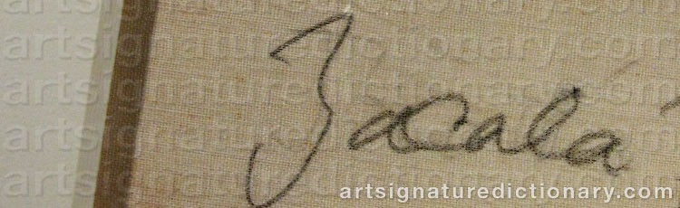 Authentic signature by Michelle STUART on  artwork