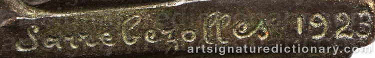 Authentic signature by Charles-Marie SARRABEZOLLES on  artwork