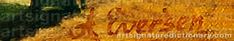 Signature by Adrianus EVERSEN