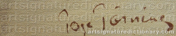 Signature by Tage TÖRNING