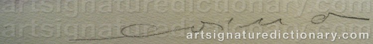 Authentic signature by Doina ENOS on artwork