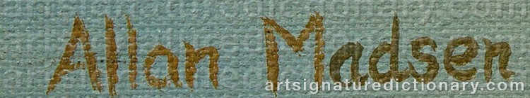 Authentic signature by Allan MADSEN on Painting/Watercolour artwork