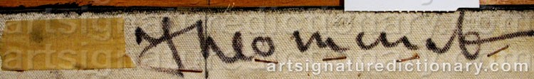 Authentic signature by Theo MCNAB on  artwork