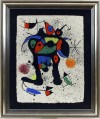 Close-up details showing Joan MIRO signature forgery characteristics