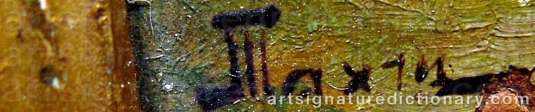 Authentic signature by Anastasiy Nikolaevich TAKHCHI on  artwork