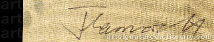 Authentic signature by Anura THAMARD on  artwork