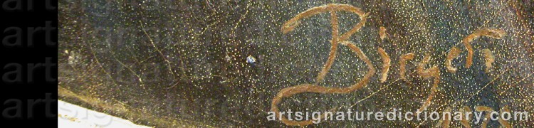 Forged signature of Hugo BIRGER
