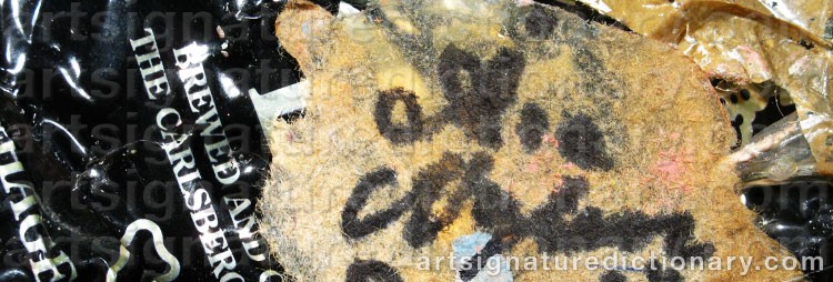 Authentic signature by Åsa NYLÉN on  artwork