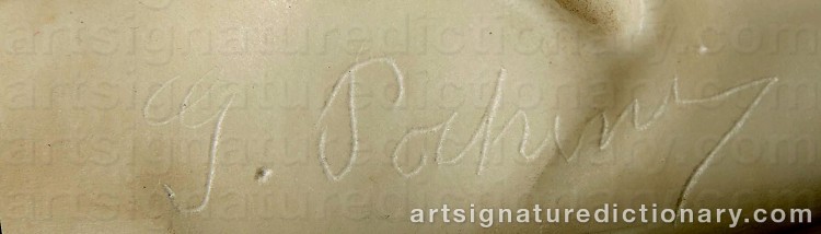 Authentic signature by G. POCHINI on Sculpture artwork