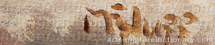 Authentic signature by Frederick MCDUFF on artwork