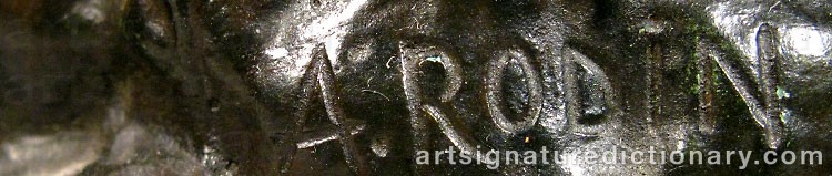 Signature by Auguste RODIN