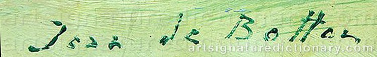 Authentic signature by Jean Isy De BOTTON on  artwork