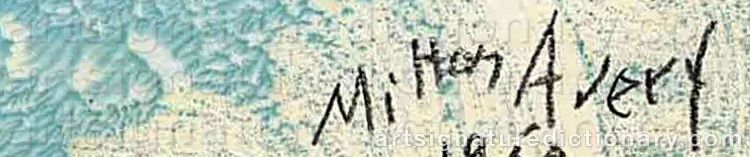 Authentic signature by Milton Clark AVERY on Painting/Watercolour artwork