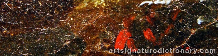 Authentic signature by Jacobus STORCK on  artwork