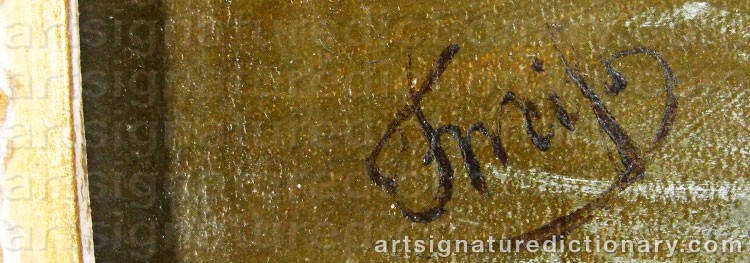Authentic signature by Friedrich WEISS on  artwork