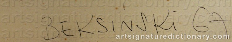 Signature by Zdzislaw BEKSINSKI