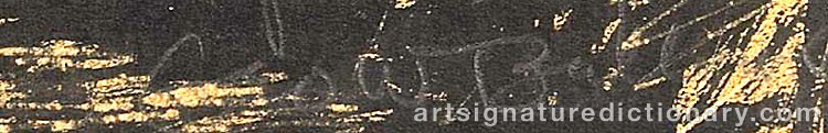 Authentic signature by George Wesley BELLOWS on artwork