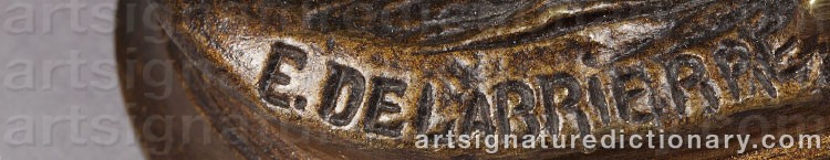 Signature by Paul Édouard DELABRIERRE