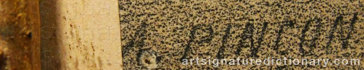 Authentic signature by A. PINCON on artwork