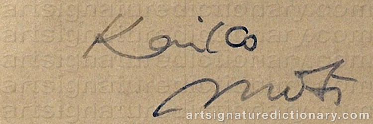 Authentic signature by Kaiko MOTI on Drawing/Graphic/Print artwork