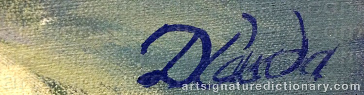 Authentic signature by Dmitri NAIDA on Painting/Watercolour artwork