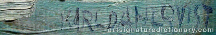 Signature by Karl DAHLQVIST