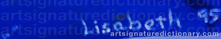 Authentic signature by Lisabeth STERLING on  artwork