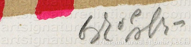 Authentic signature by William GROPPER on Drawing/Graphic/Print artwork