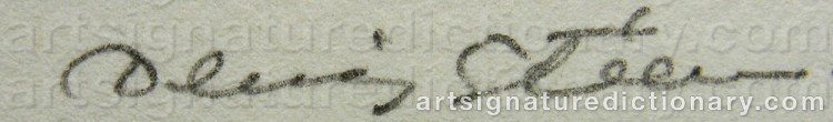Authentic signature by Denis STEEN on  artwork