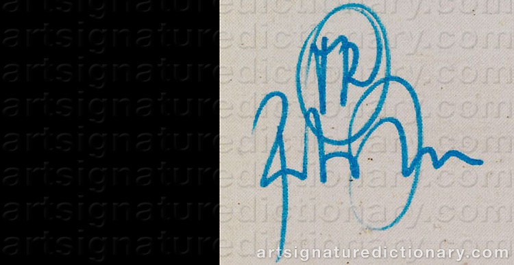 Authentic signature by Roberto MINIATI on  artwork