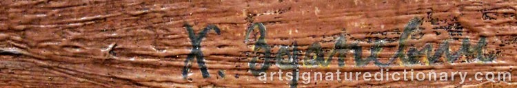 Authentic signature by Kirill Mikhailovich ZDANEVICH on artwork