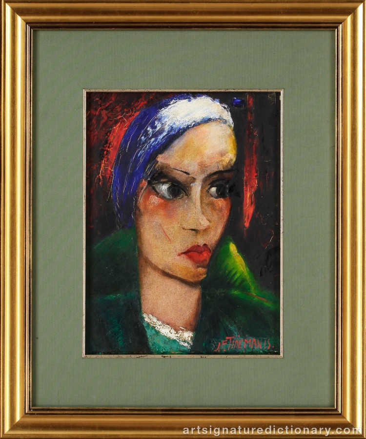 Close-up details showing Janis Ferdinands TIDEMANIS signature forgery characteristics