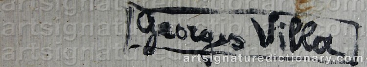 Authentic signature by Georges VILLA on artwork
