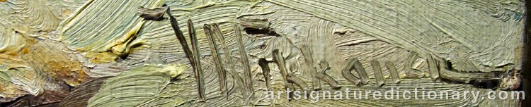 Authentic signature by Viktor NIKKANEN on Painting/Watercolour artwork